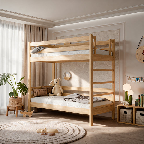 Eiken stapelbed N03 natureel eiken