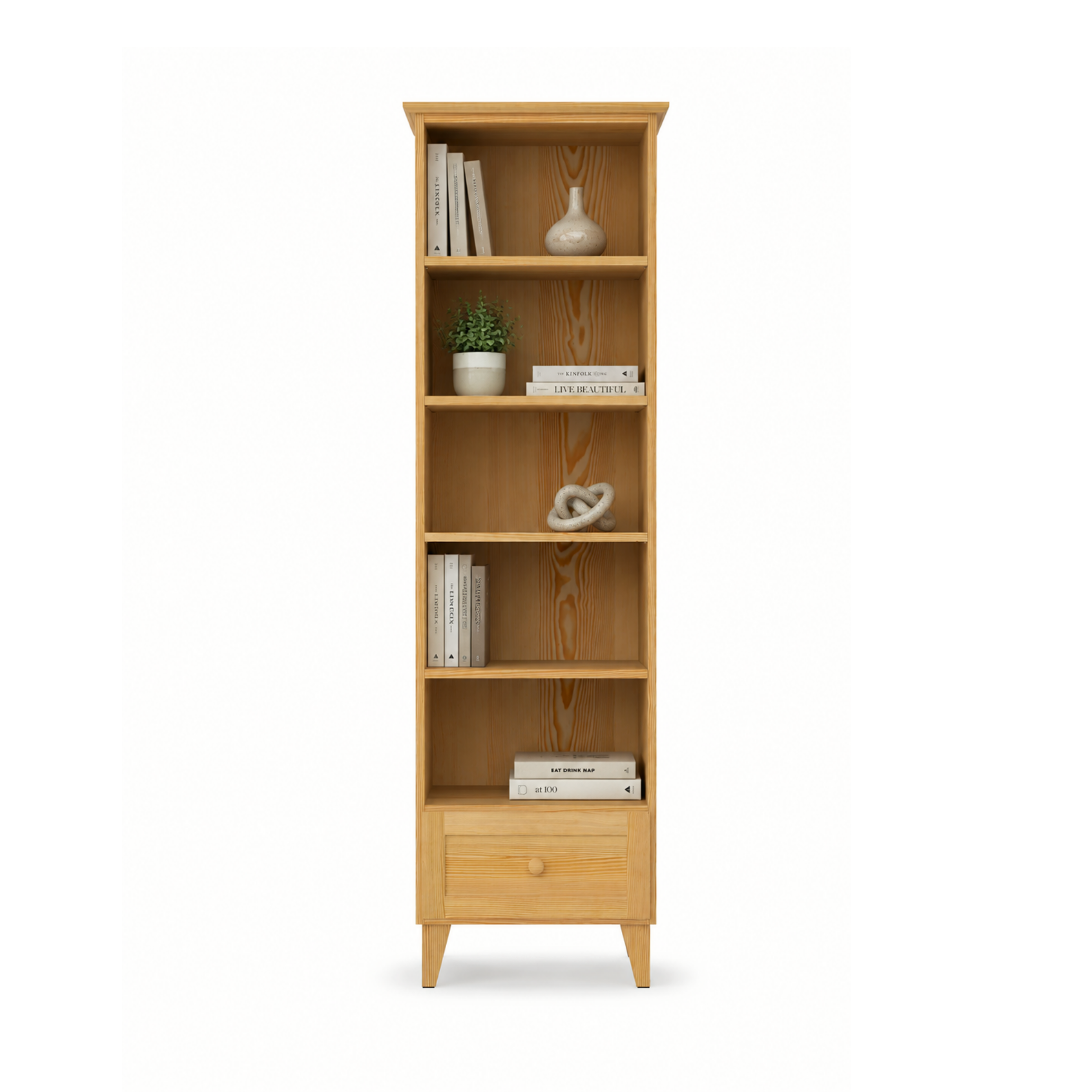Grenen boekenkast 1S 57 Scandi natuurlijk grenen
