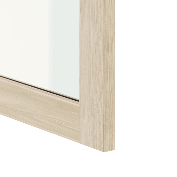 Eikenhouten front met glas