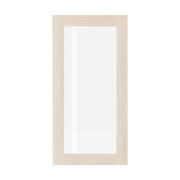 Eikenhouten front met glas