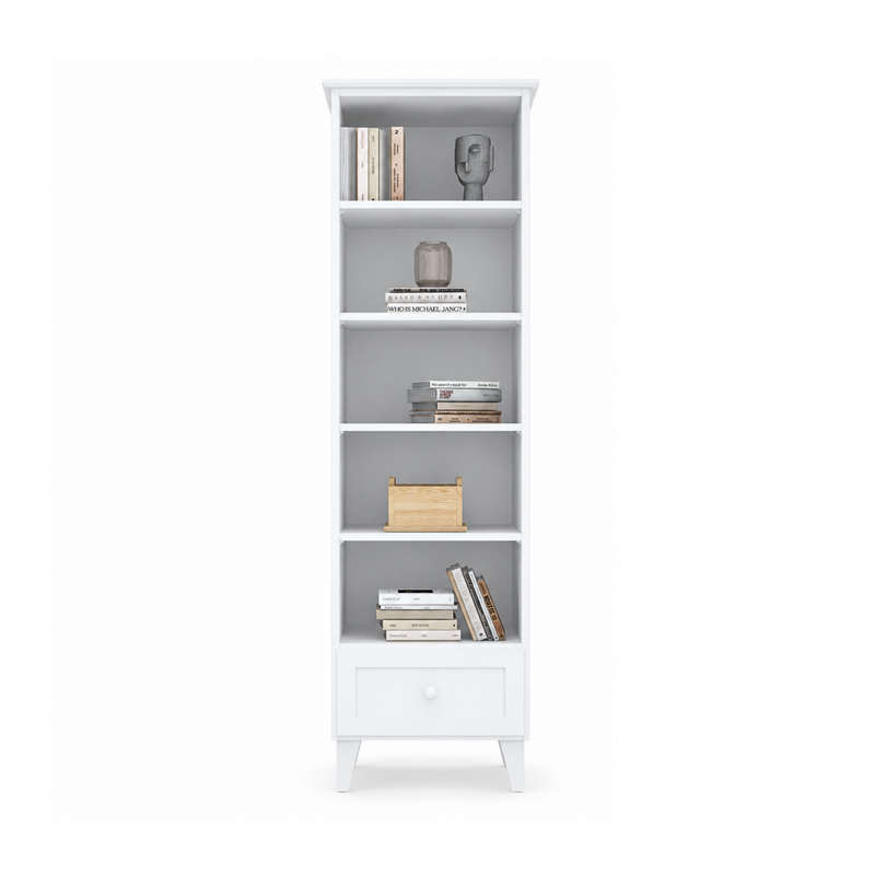 Houten boekenkast 1S 57 Scandi wit