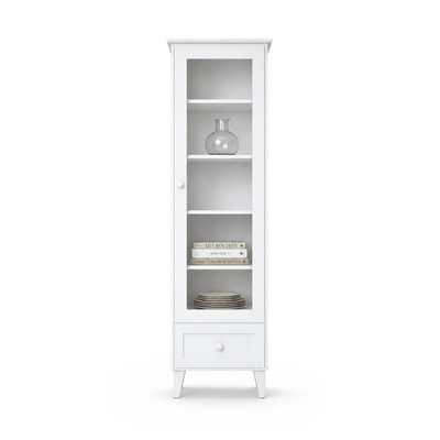 Houten vitrinekast 1S 57 Scandi wit
