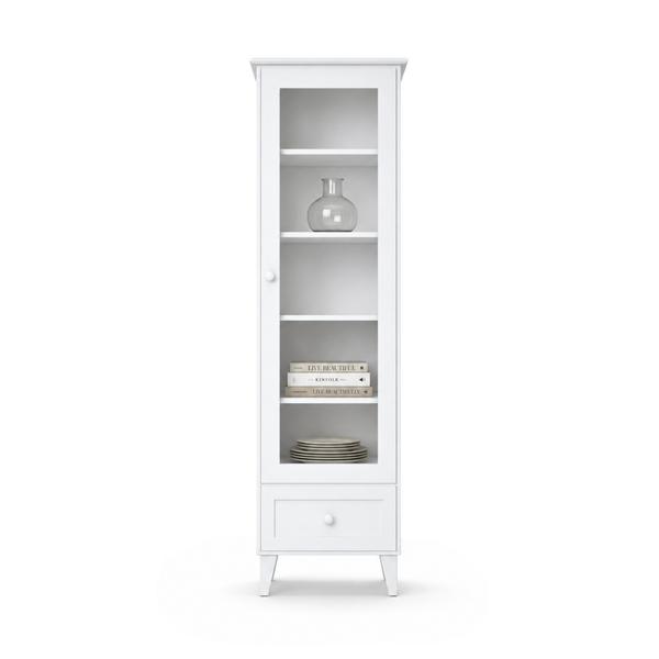 Wooden display cabinet 1S 57 Scandi white