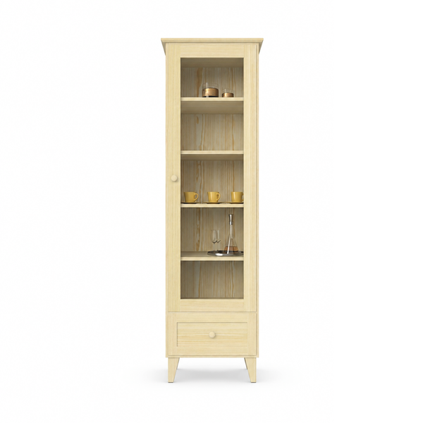 Pine display cabinet 1S 57 Scandi clear pine
