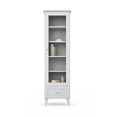 Houten vitrinekast 1S 57 Scandi grijs