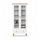 Houten vitrinekast 1S 90 Scandi wit / natureel eiken