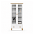 Houten vitrinekast 1S 90 Scandi wit / natureel eiken