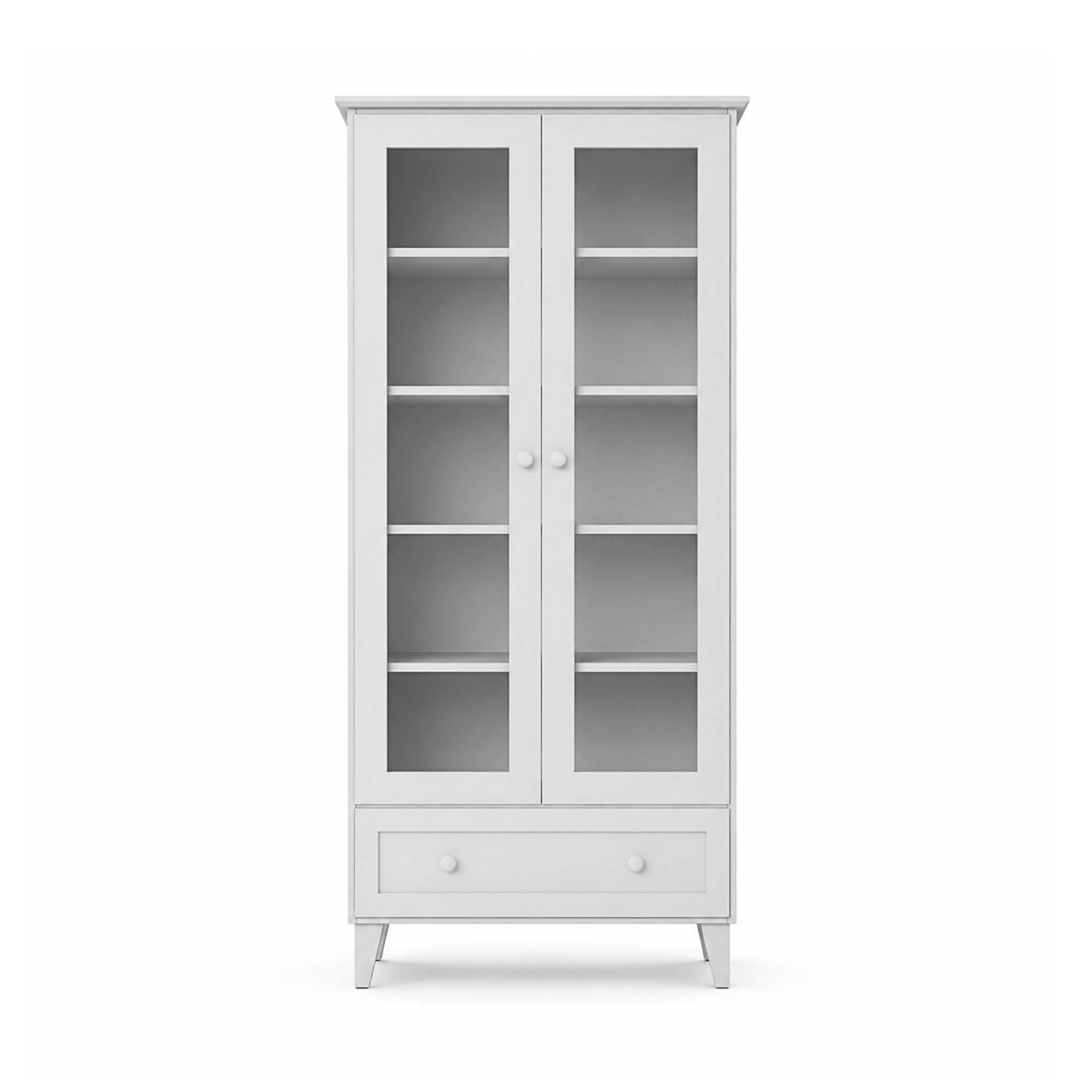 Houten vitrinekast 1S 90 Scandi grijs